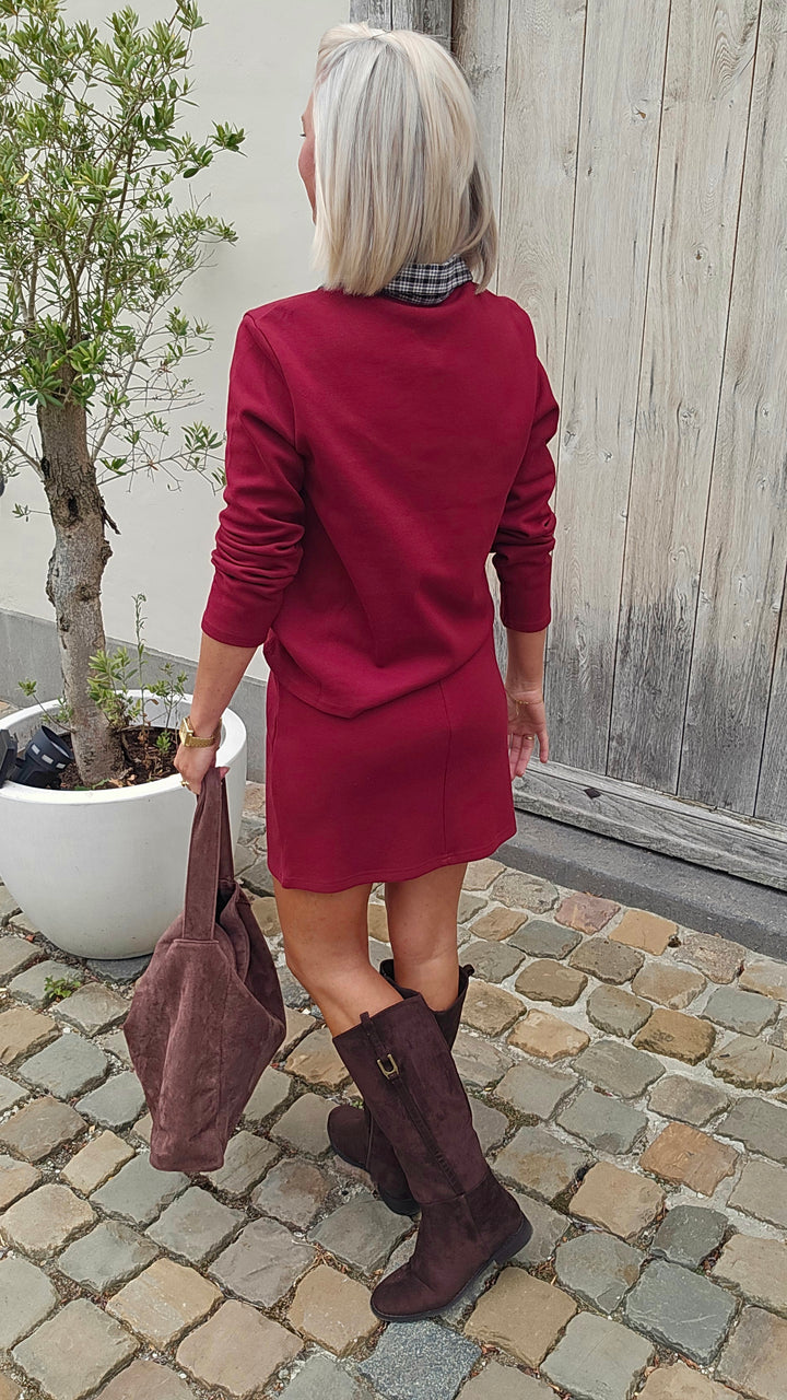 ALIX cotton set burgundy