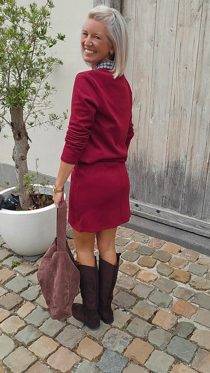 ALIX cotton set burgundy