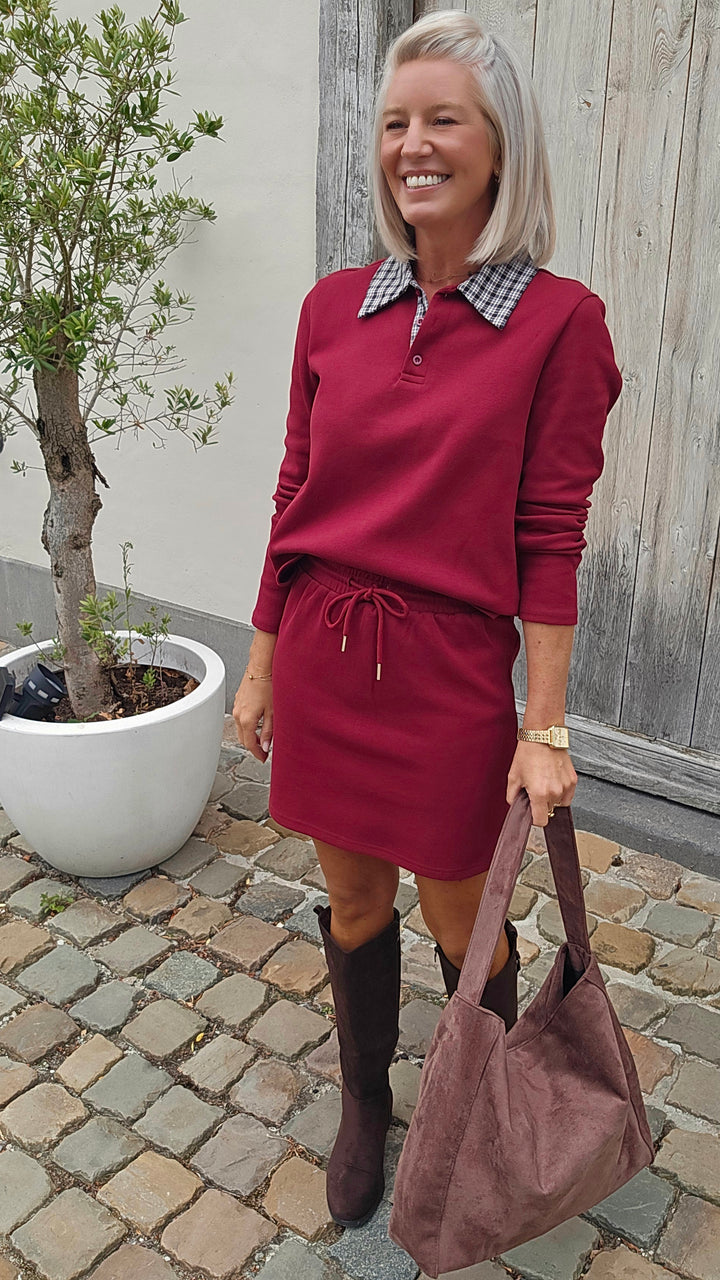 ALIX cotton set burgundy