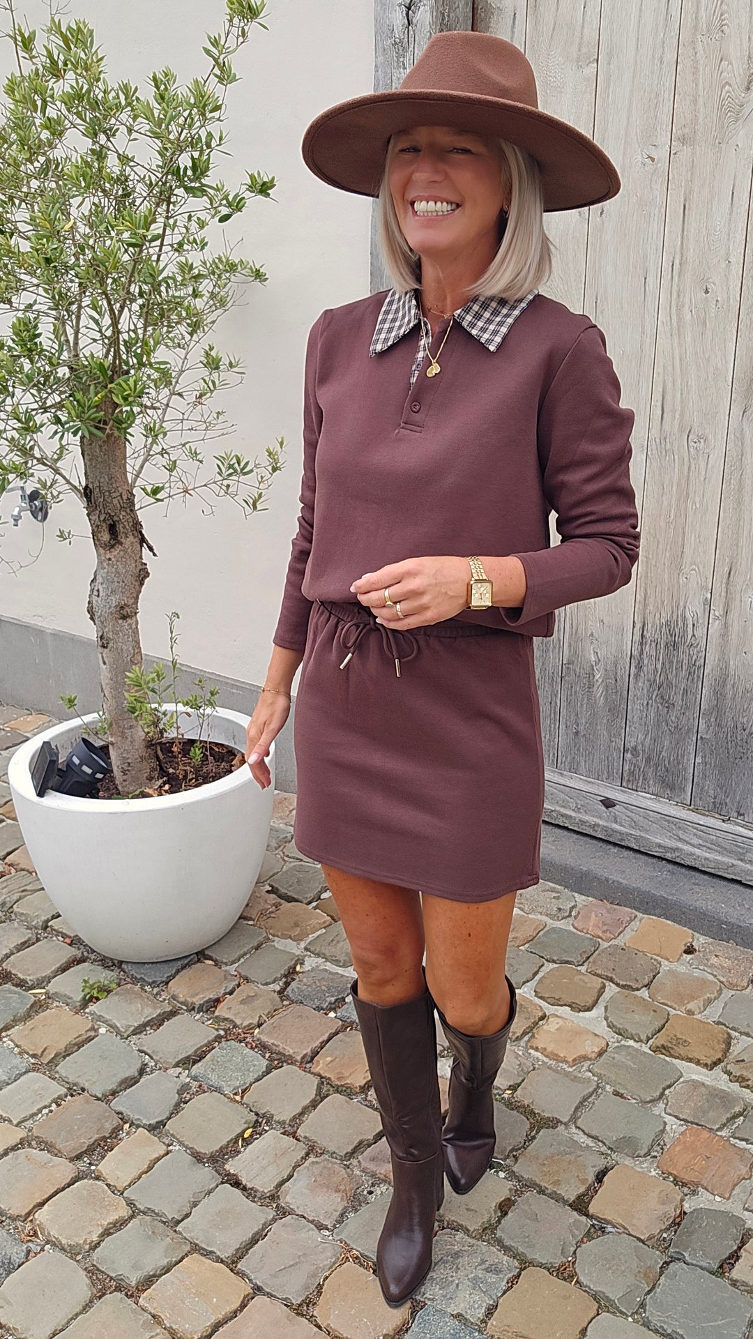 ALIX cotton set chocolat