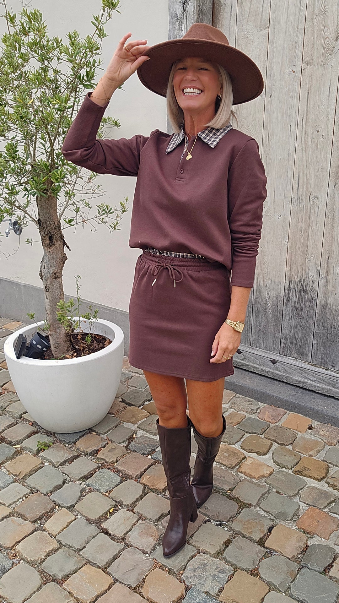 ALIX cotton set chocolat