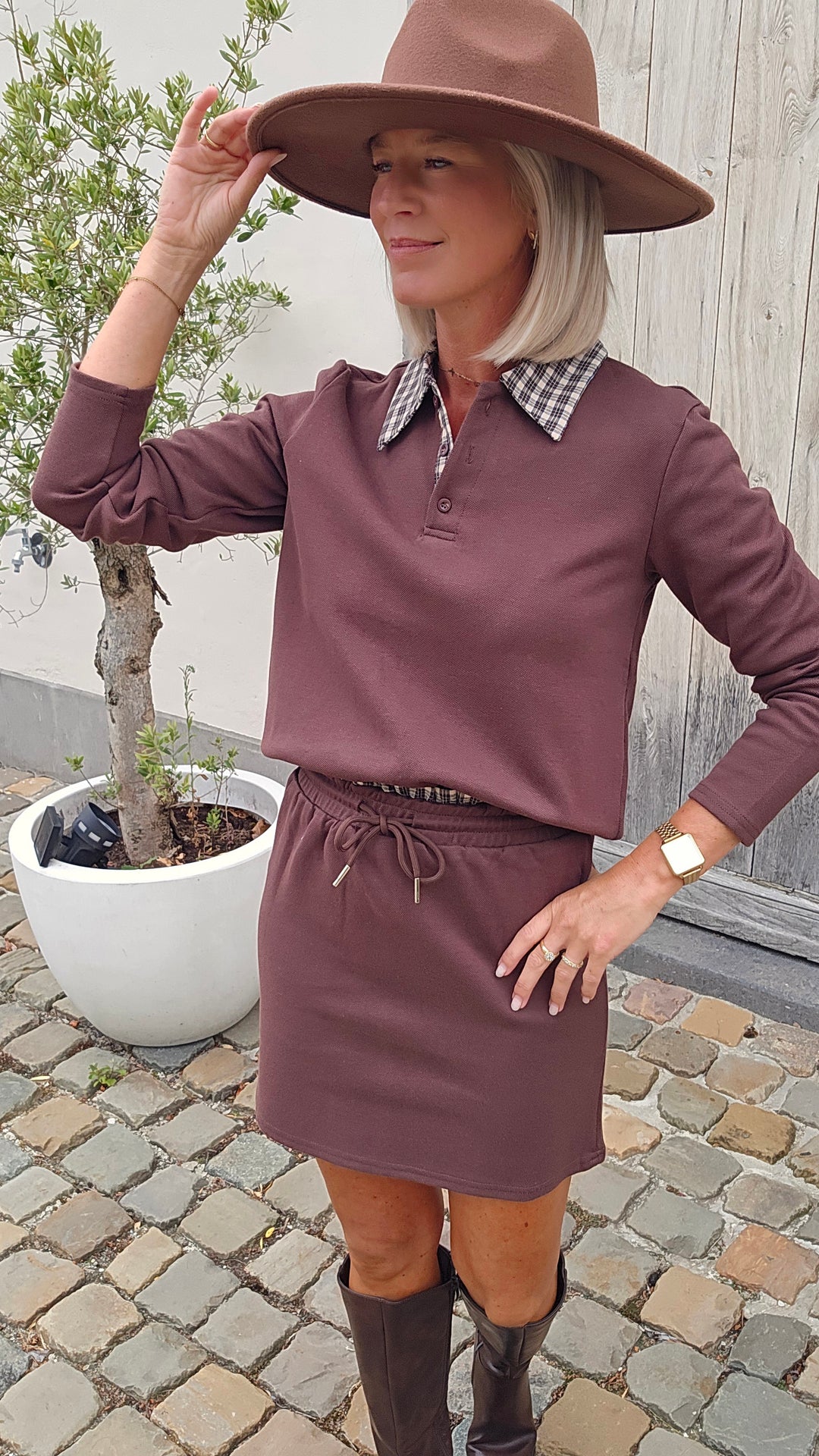 ALIX cotton set chocolat