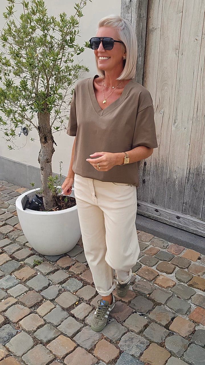 ÉLISE oversized tee khaki