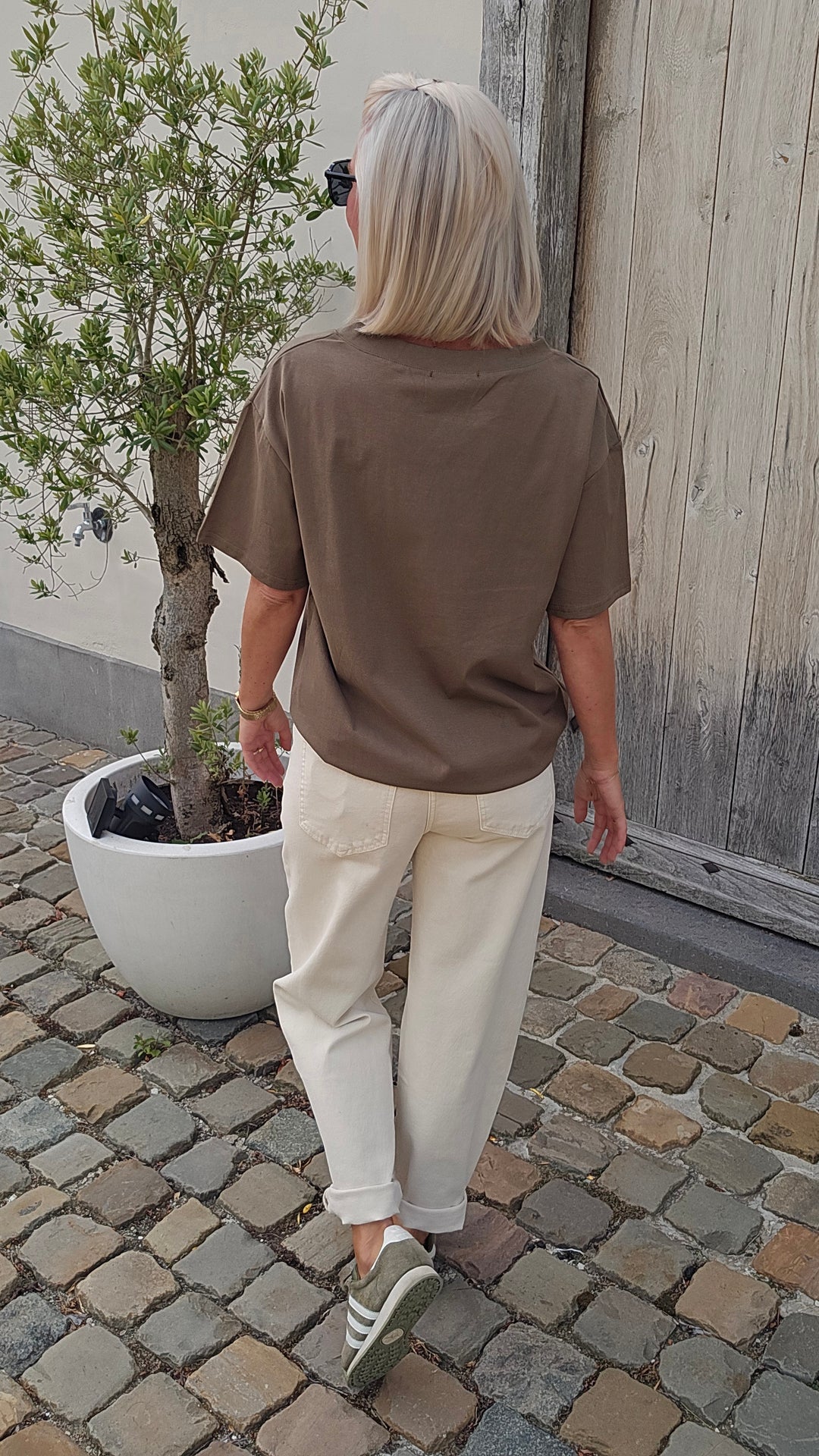 ÉLISE oversized tee khaki