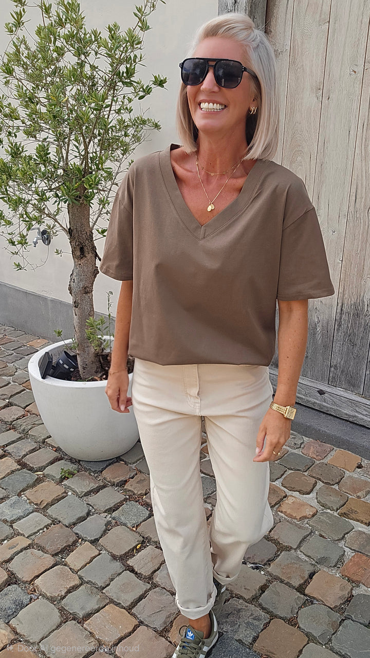 ÉLISE oversized tee khaki