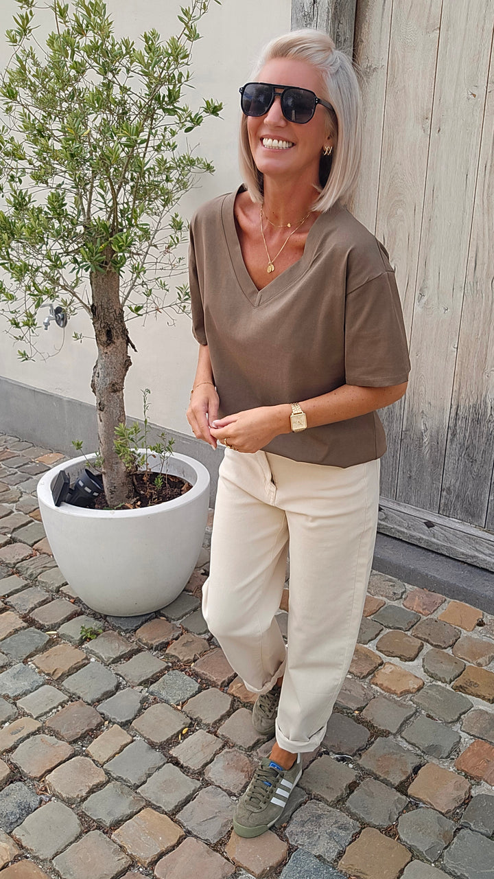 ÉLISE oversized tee khaki