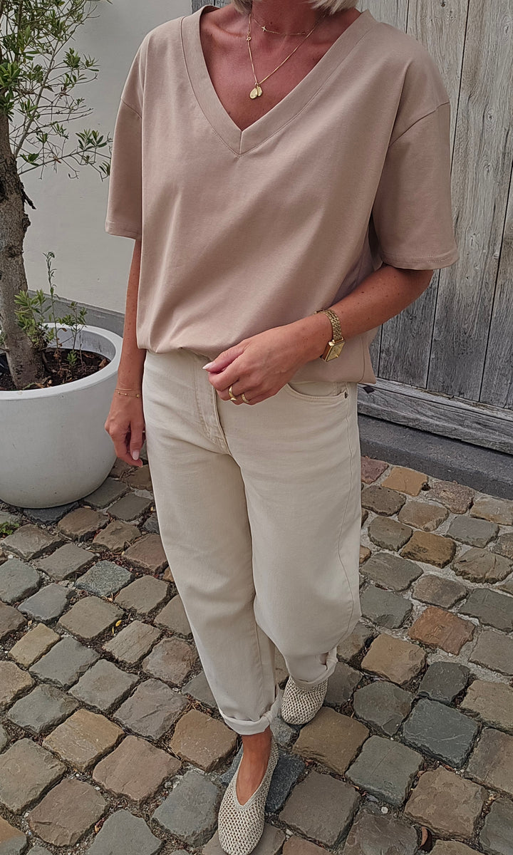 ÉLISE oversized tee soft taupe