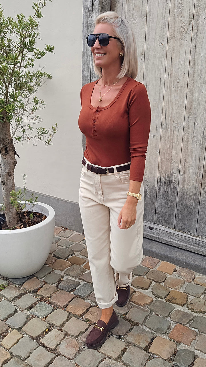 ÉLISE henley longsleeve camel