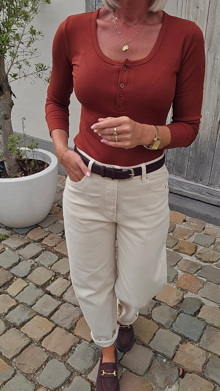 ÉLISE henley longsleeve camel