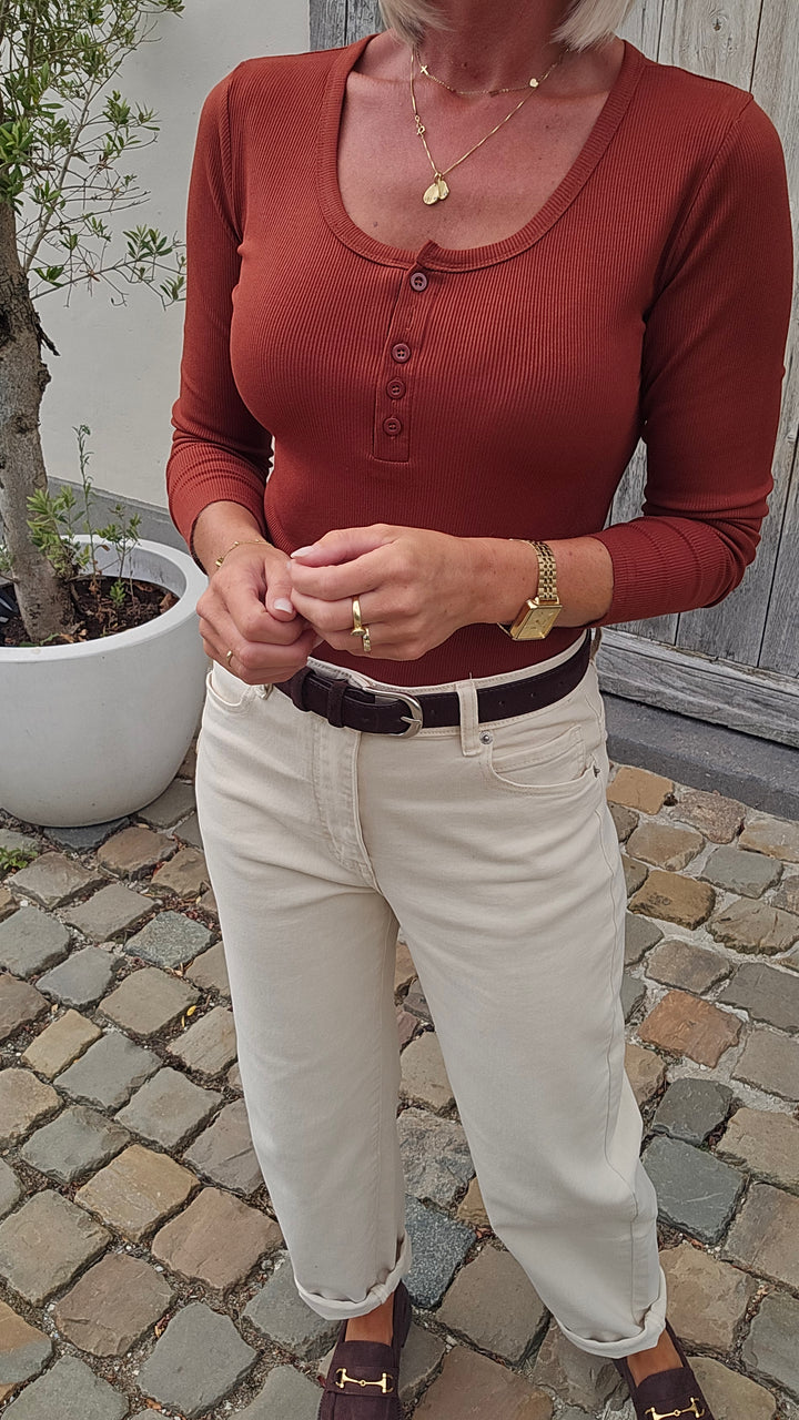 ÉLISE henley longsleeve camel