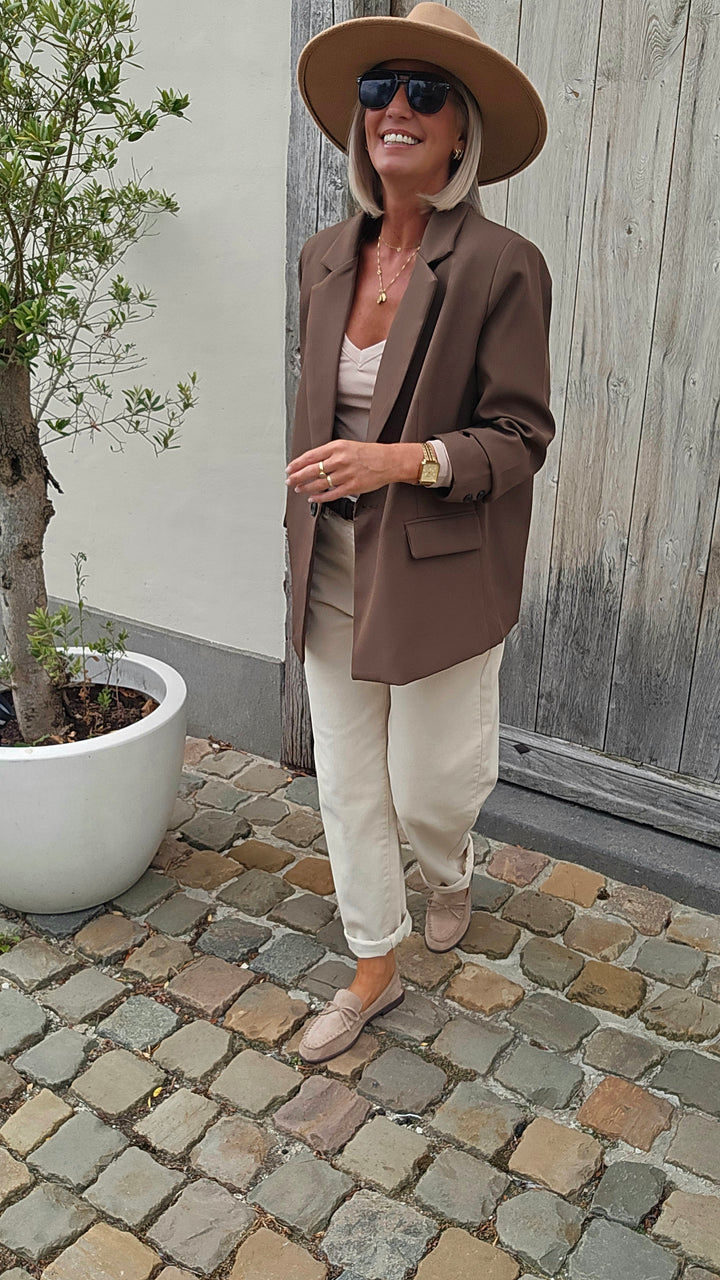 BLANDE blazer coffee