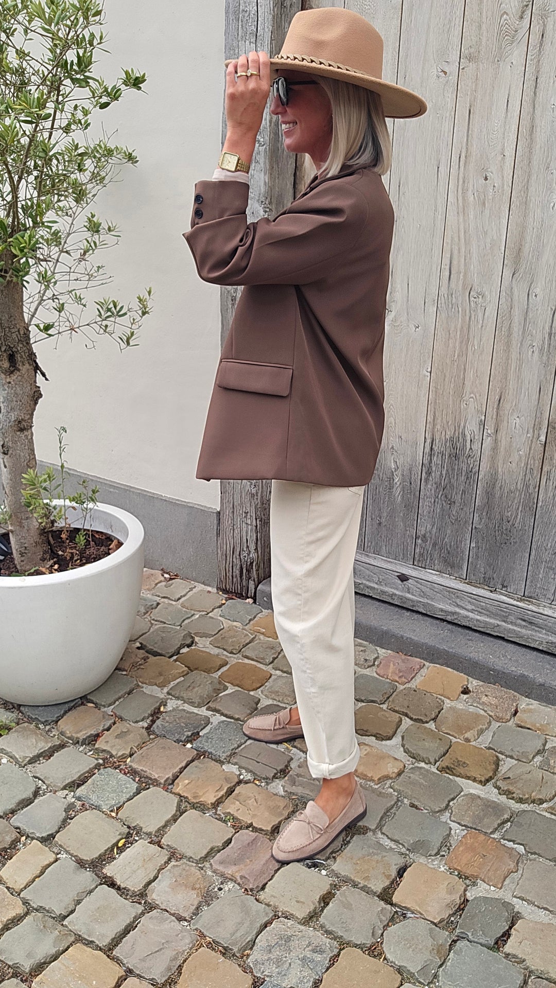 BLANDE blazer coffee