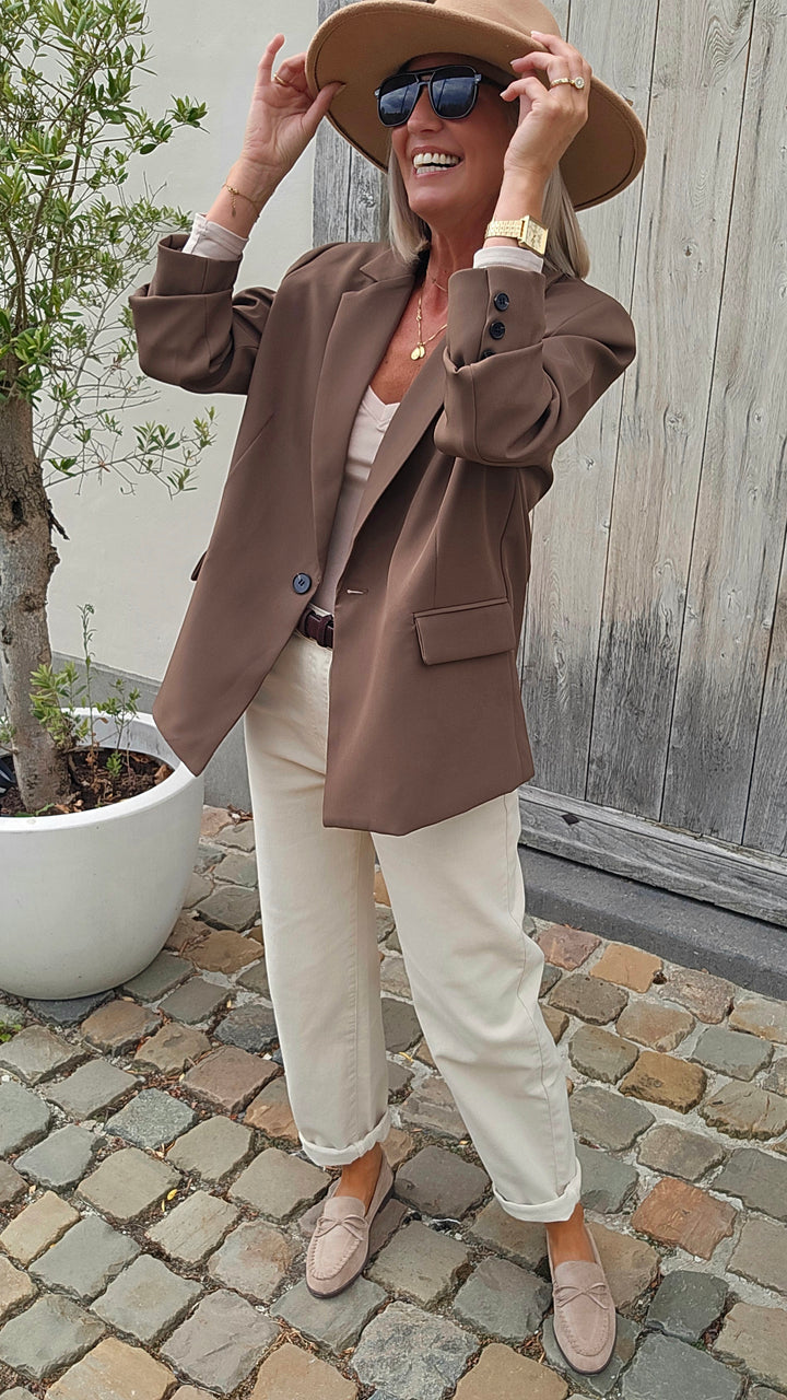 BLANDE blazer coffee