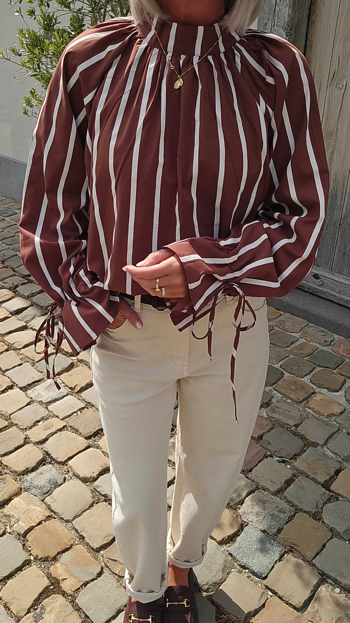 CLÉMENCE blouse chocolat