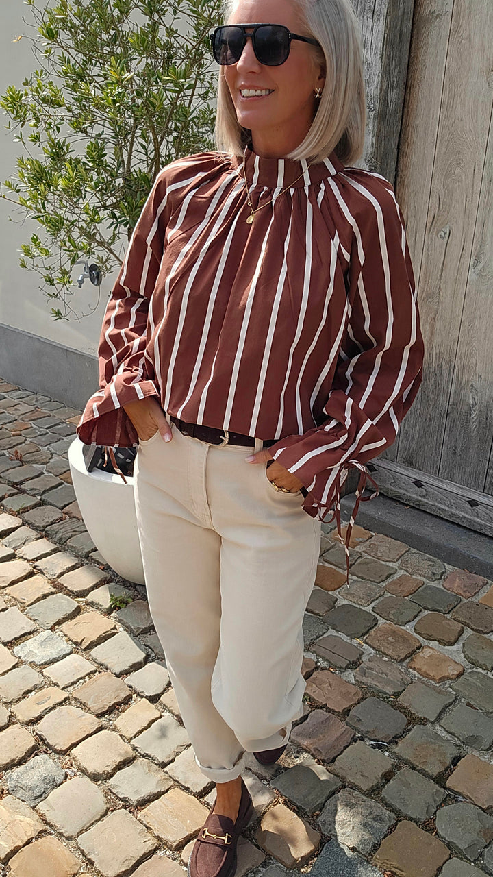 CLÉMENCE blouse chocolat