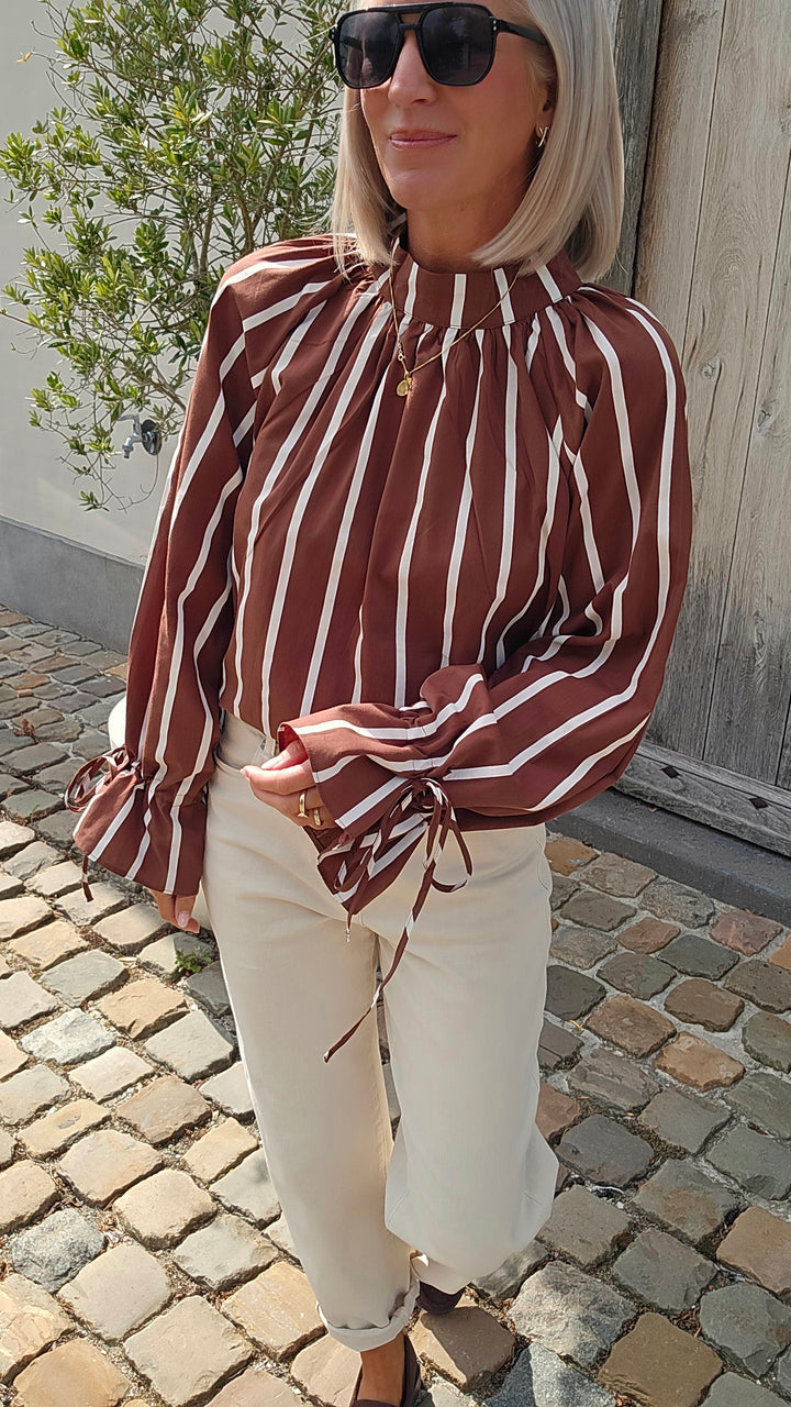 CLÉMENCE blouse chocolat