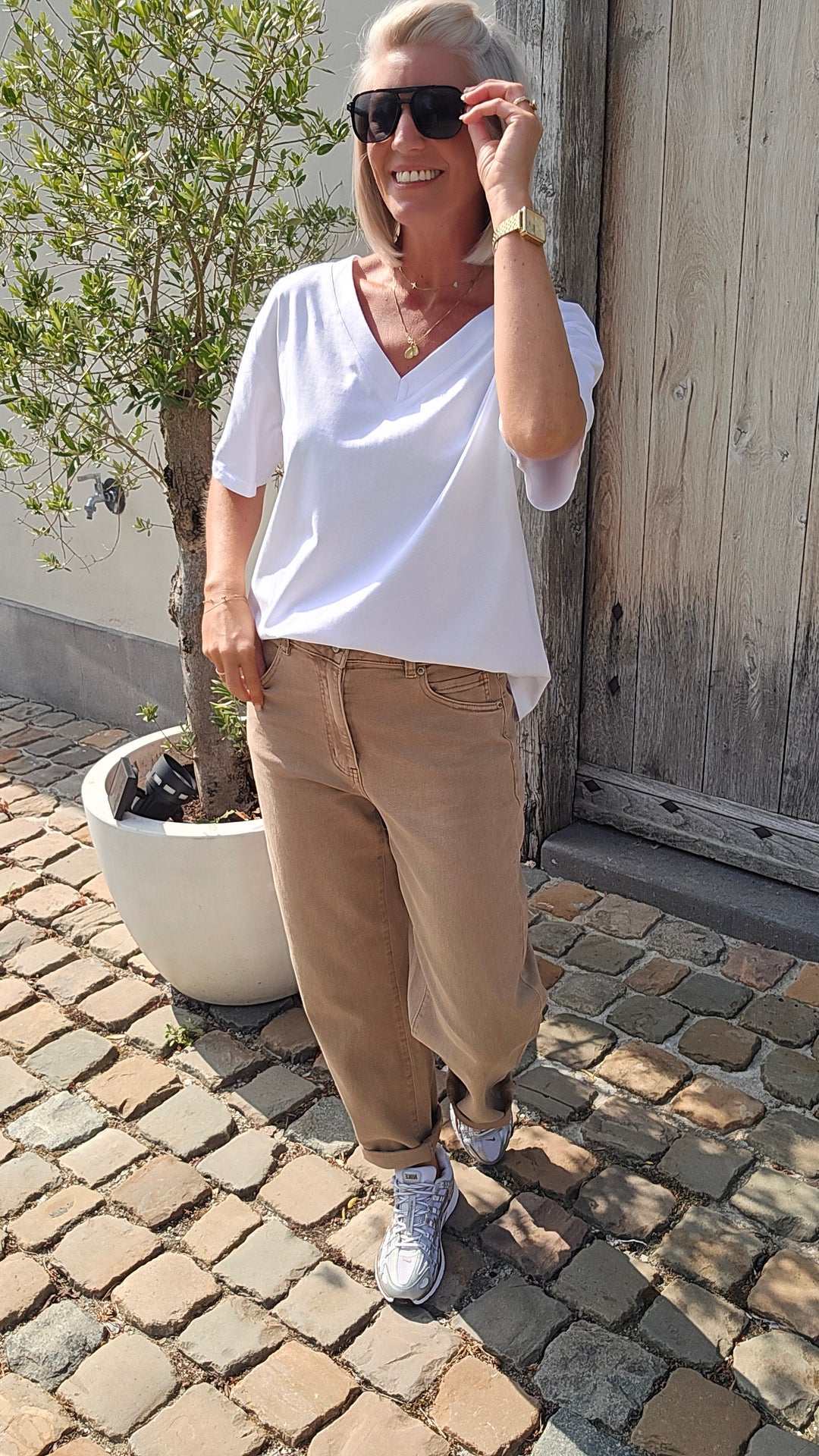 ÉLISE oversized tee white
