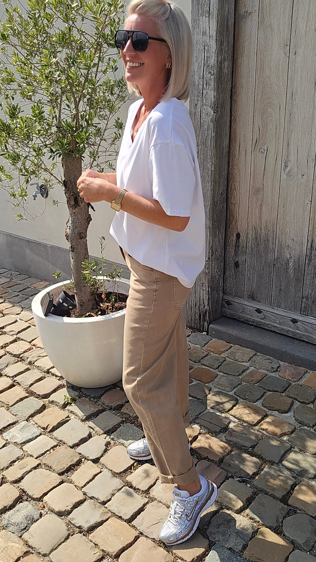 ÉLISE oversized tee white