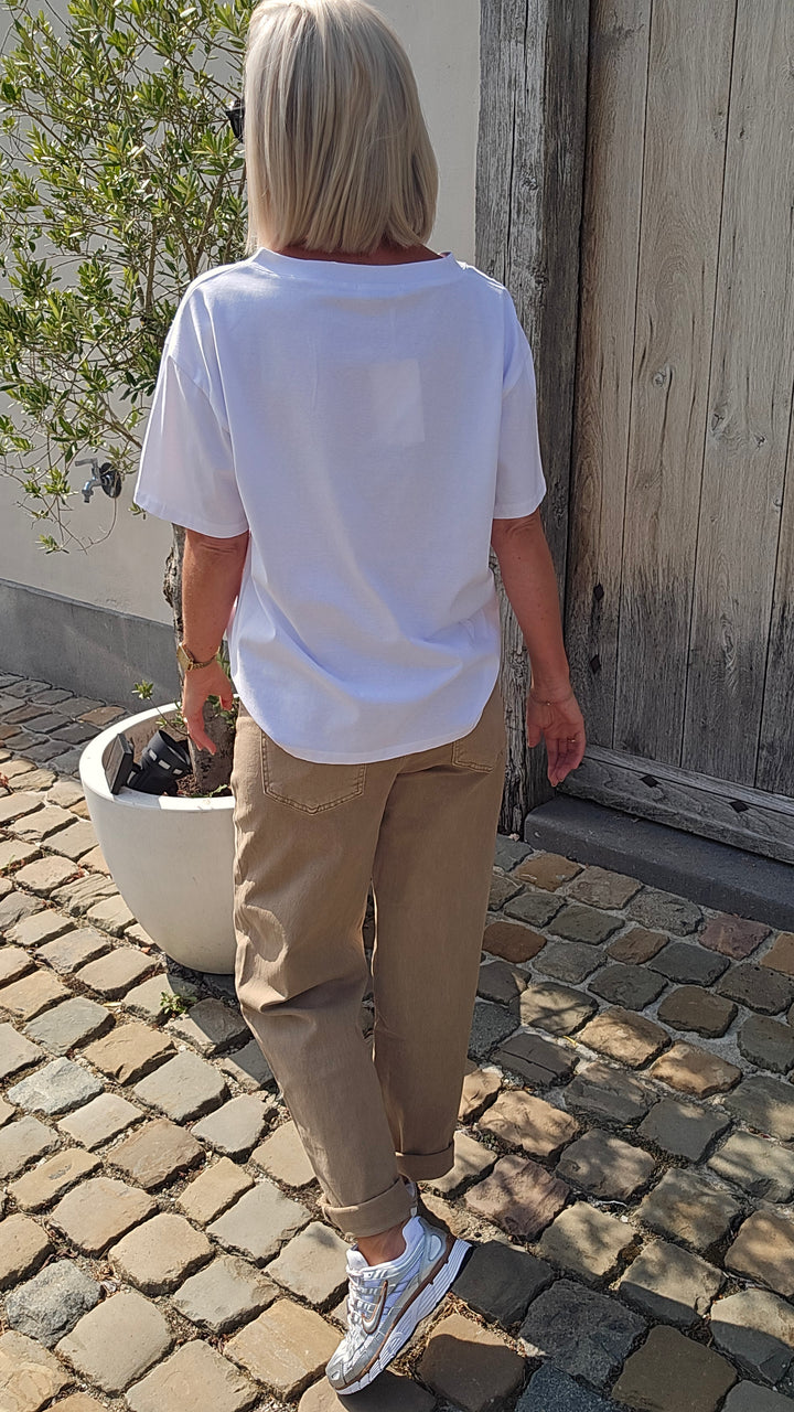 ÉLISE oversized tee white