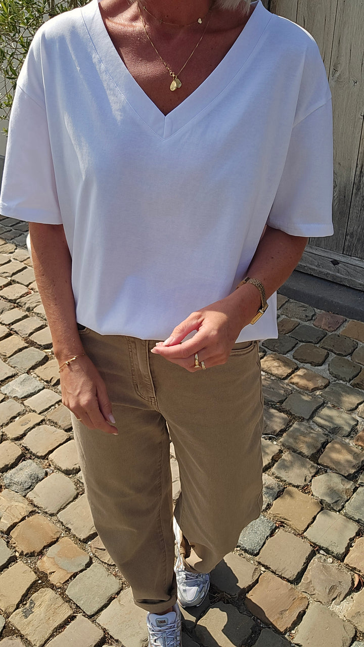 BOBBI mom jeans taupe