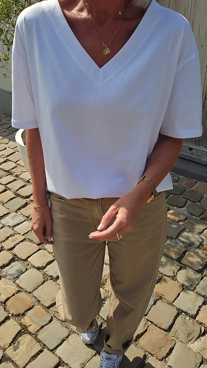 ÉLISE oversized tee white