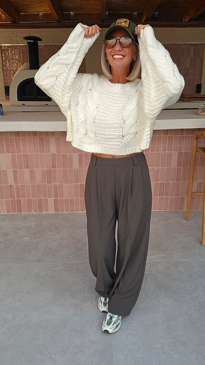 MÉGANE tailored pants khaki