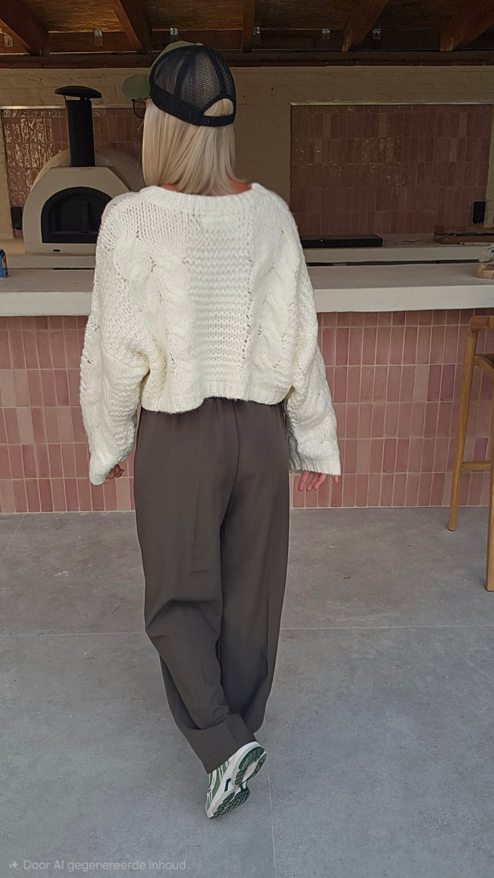 MÉGANE tailored pants khaki