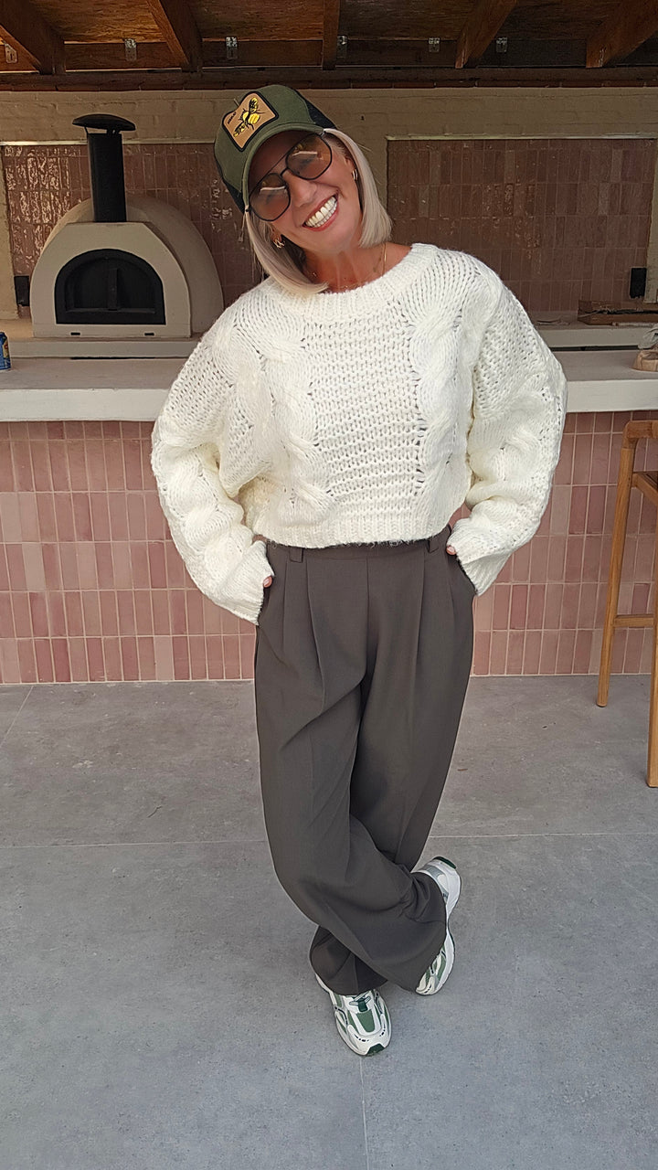 MÉGANE tailored pants khaki