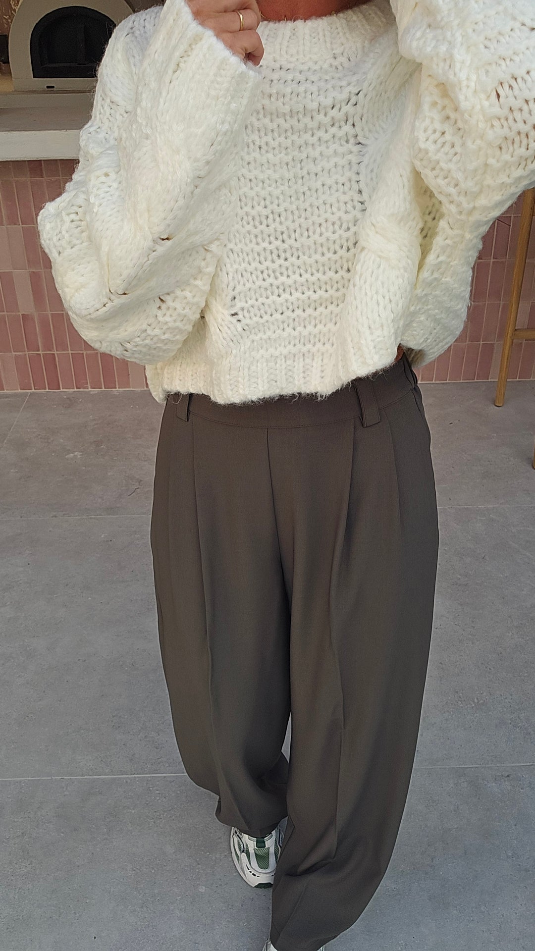 MÉGANE tailored pants khaki