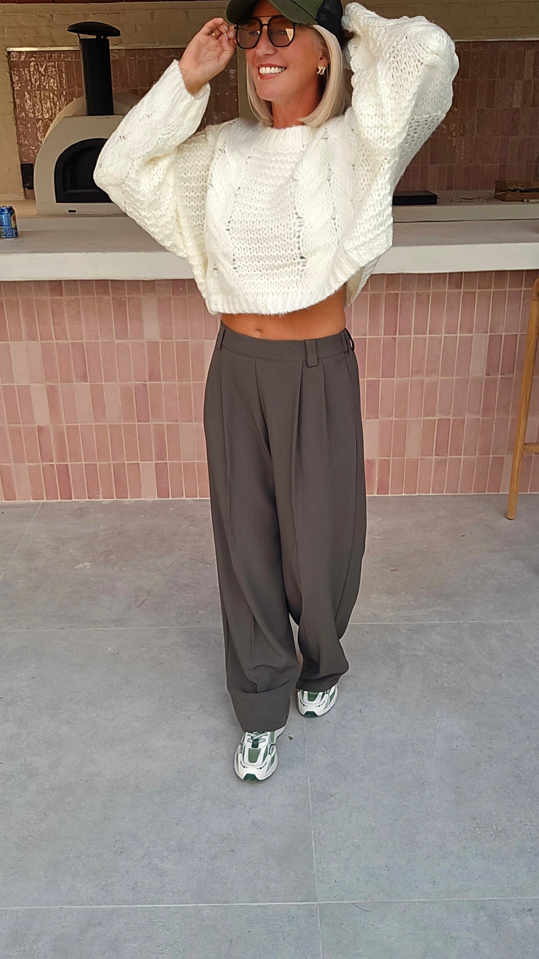 MÉGANE tailored pants khaki