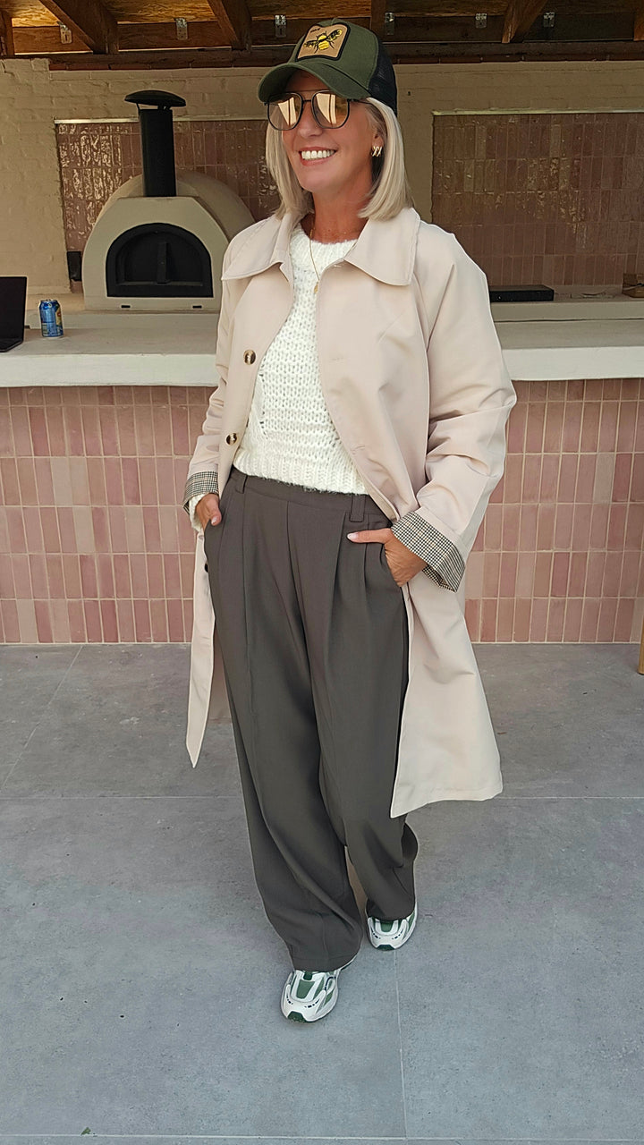 MÉGANE tailored pants khaki