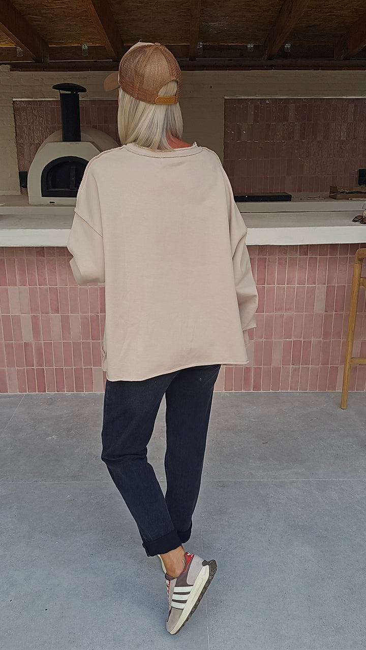 JEANNE mom jeans washed black