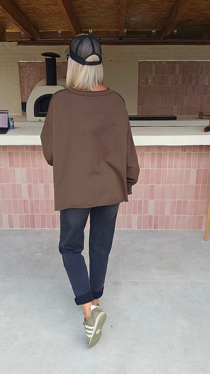 JEANNE mom jeans washed black