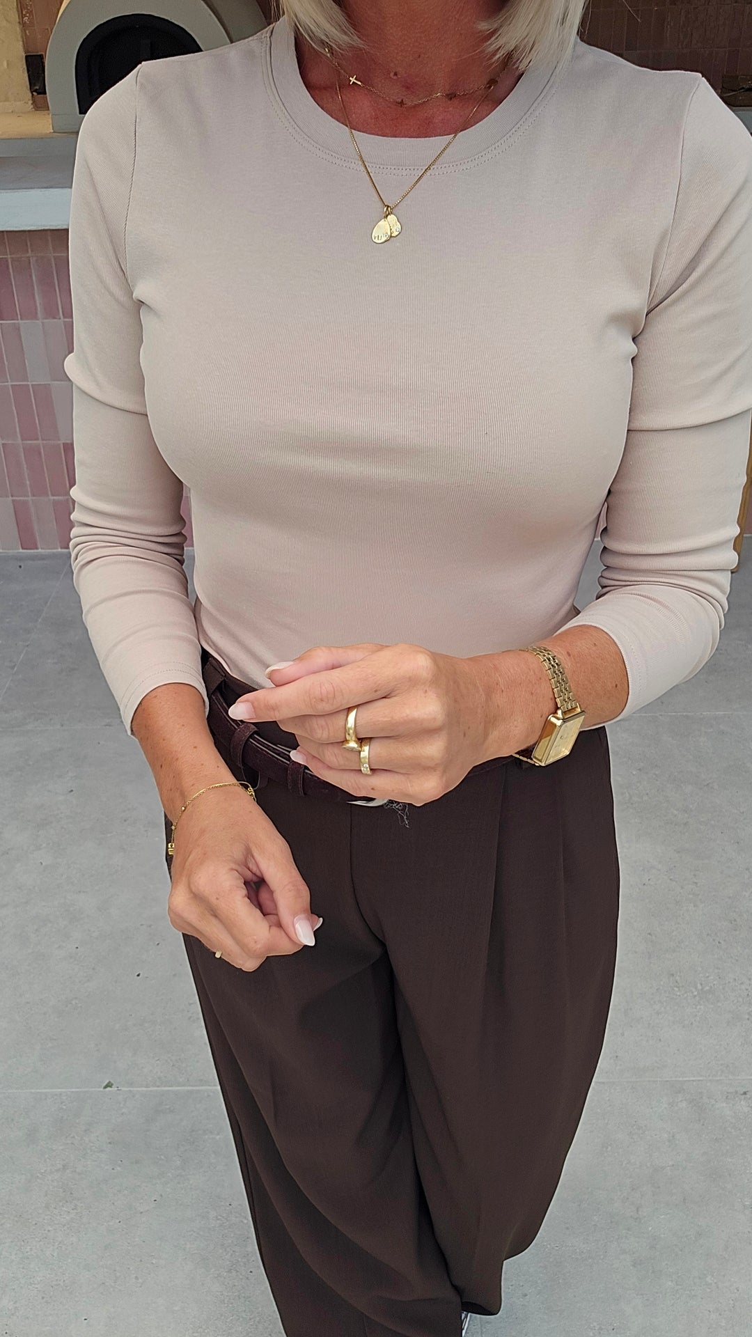ÉLISE longsleeve soft taupe