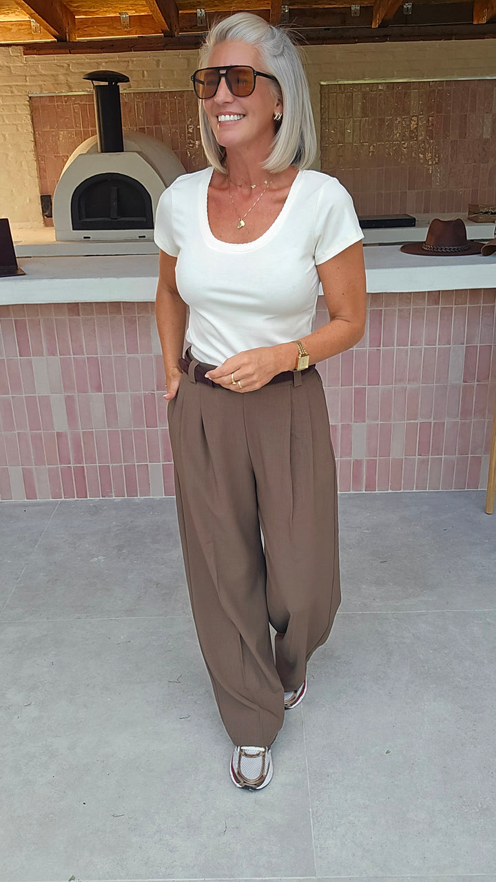 MÉGANE tailored pants taupe
