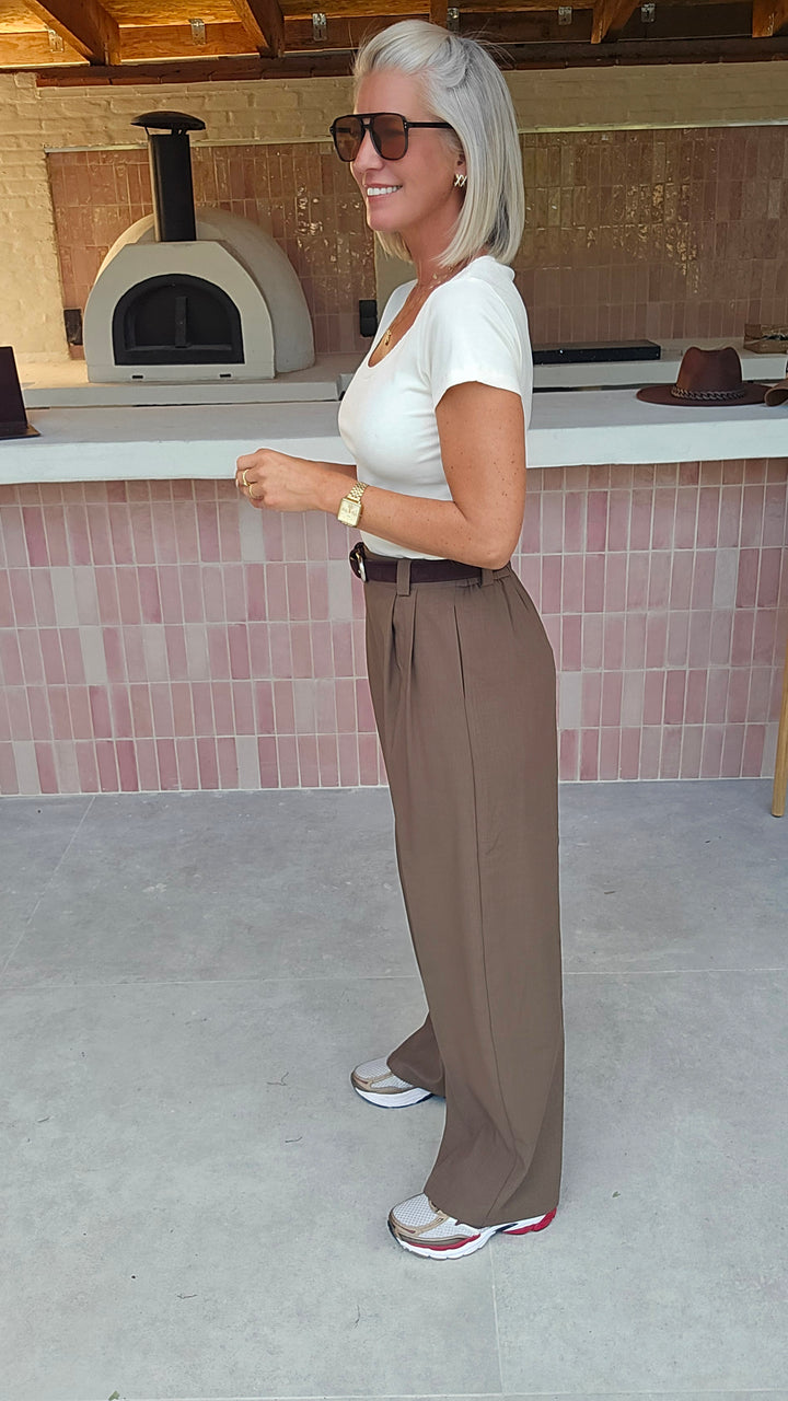 MÉGANE tailored pants taupe