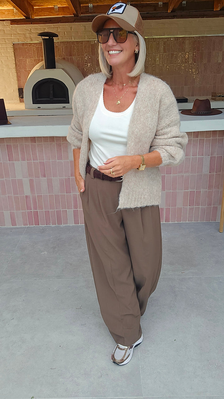 MÉGANE tailored pants taupe