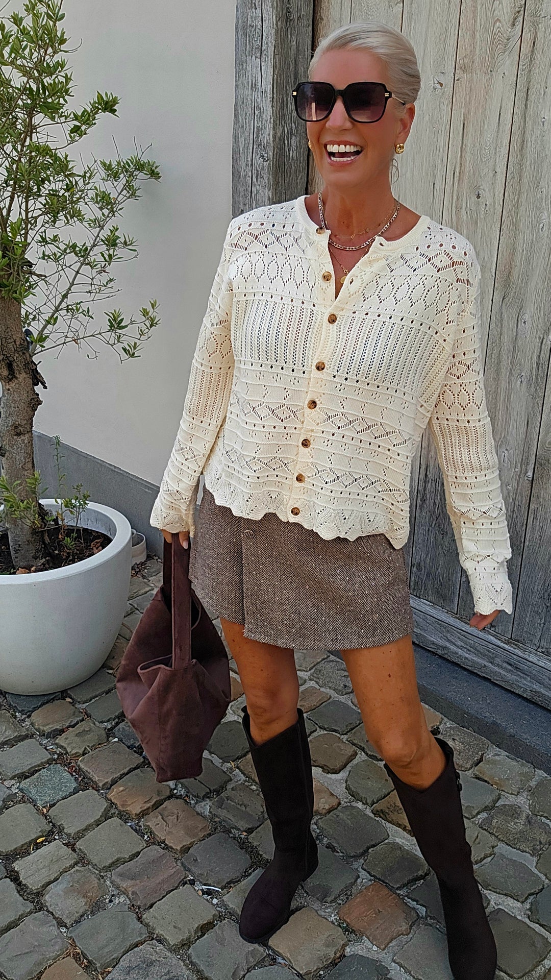 HARPER skort coffee