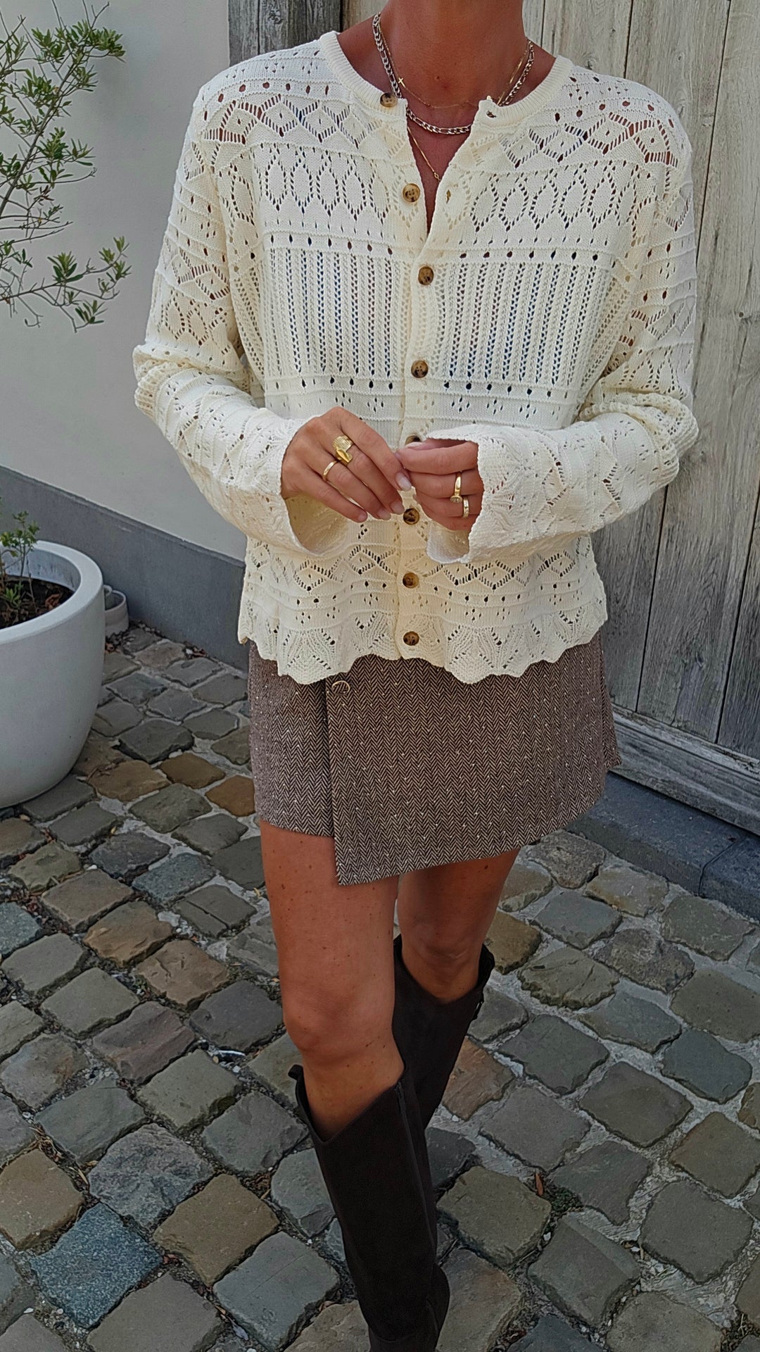 HARPER skort coffee