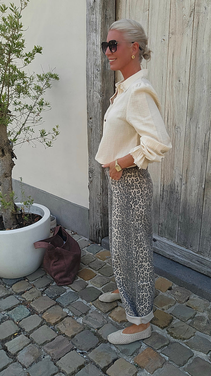 SLOANE leopard balloon jeans