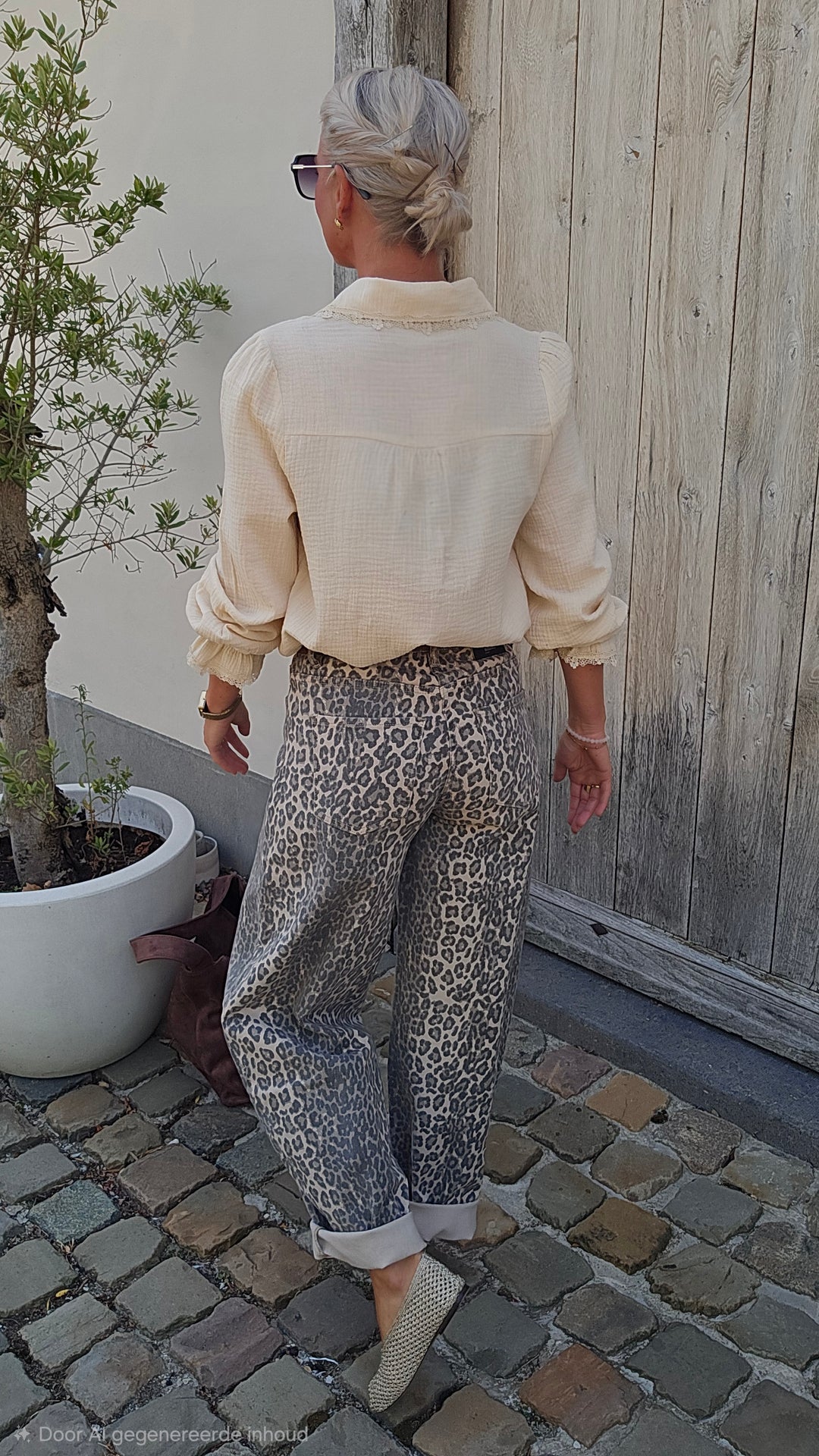 SLOANE leopard balloon jeans