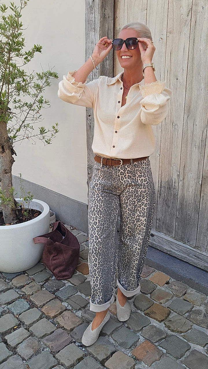 SLOANE leopard balloon jeans