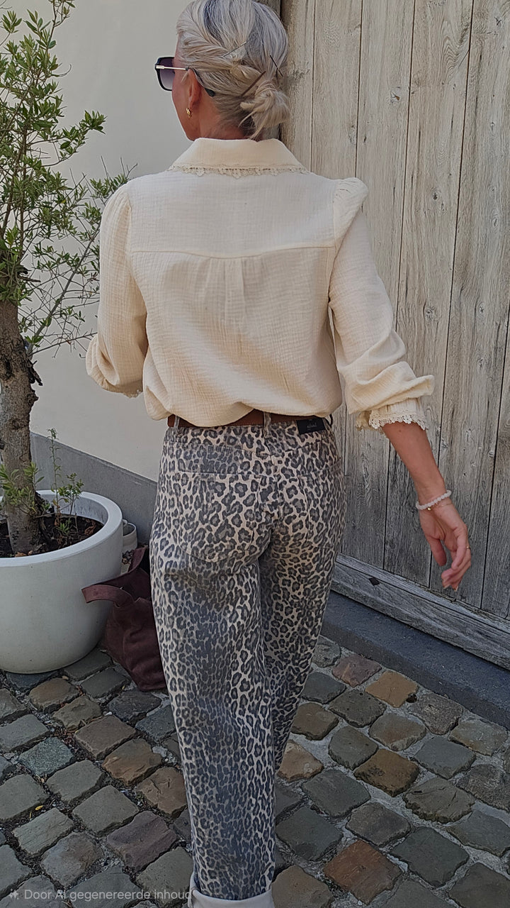 SLOANE leopard balloon jeans