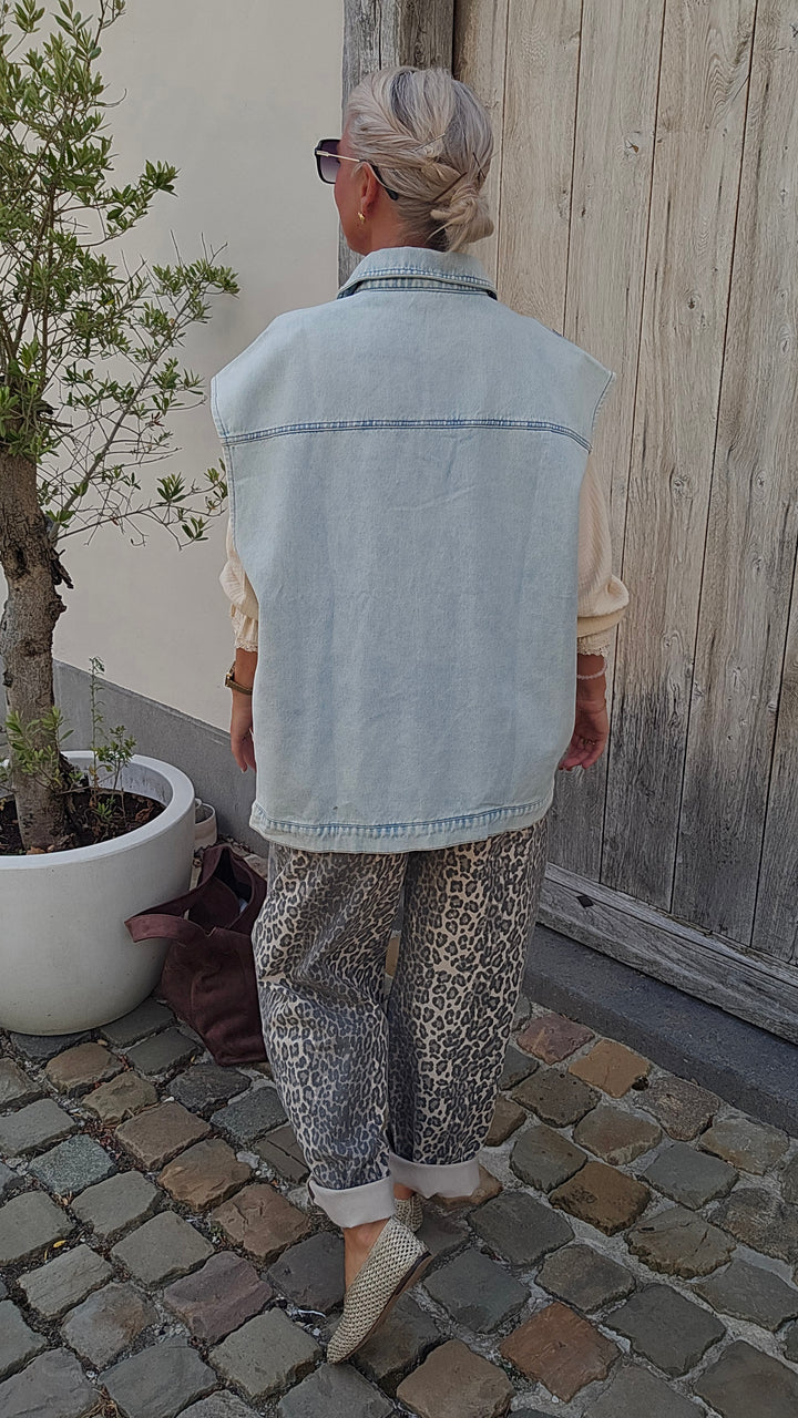 SLOANE leopard balloon jeans
