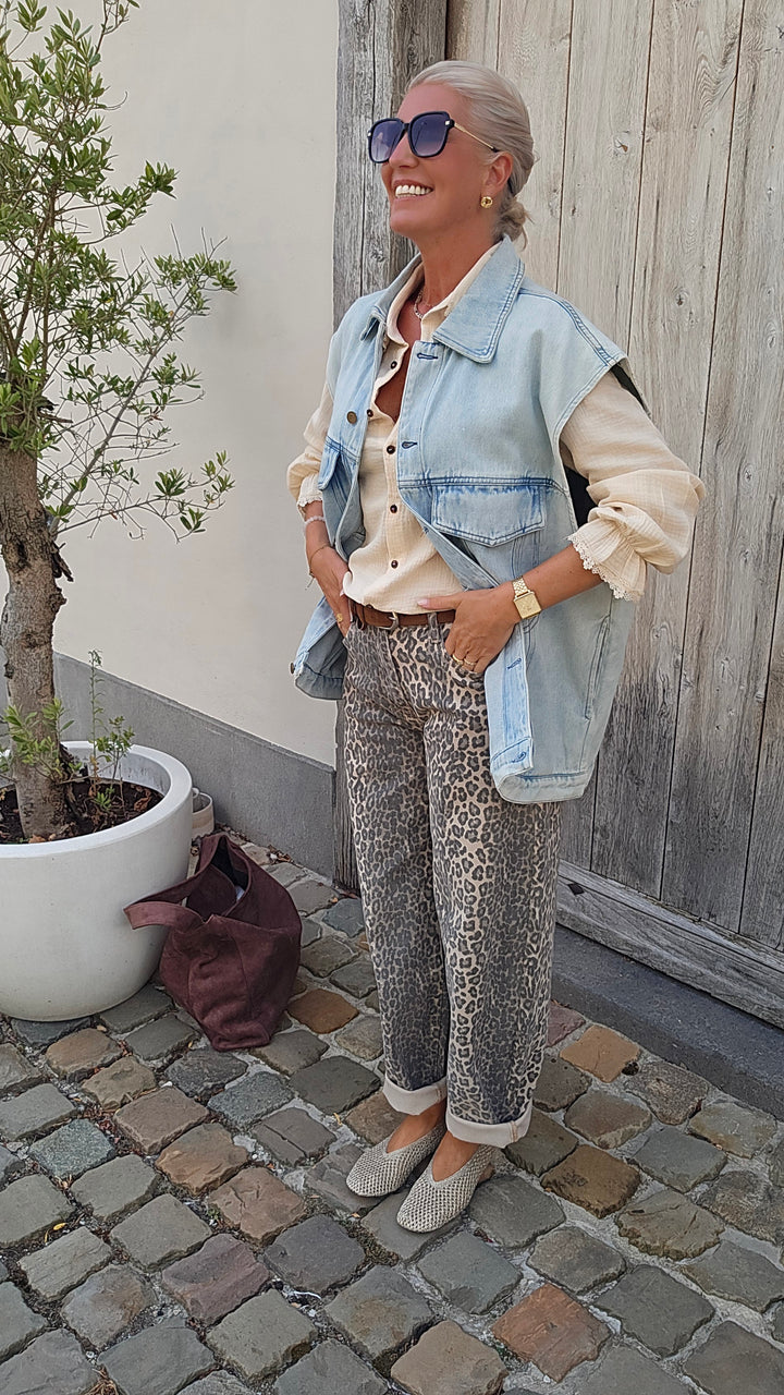 SLOANE leopard balloon jeans