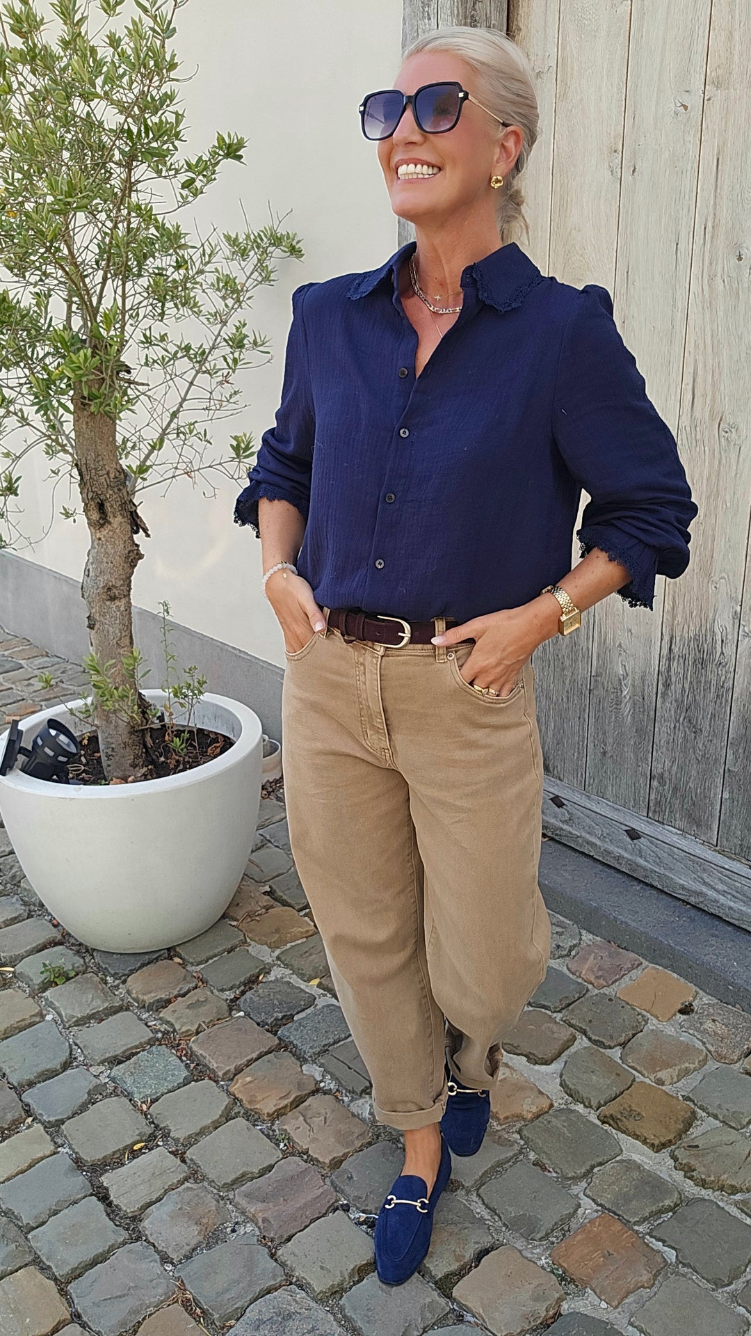 MANON blouse navy