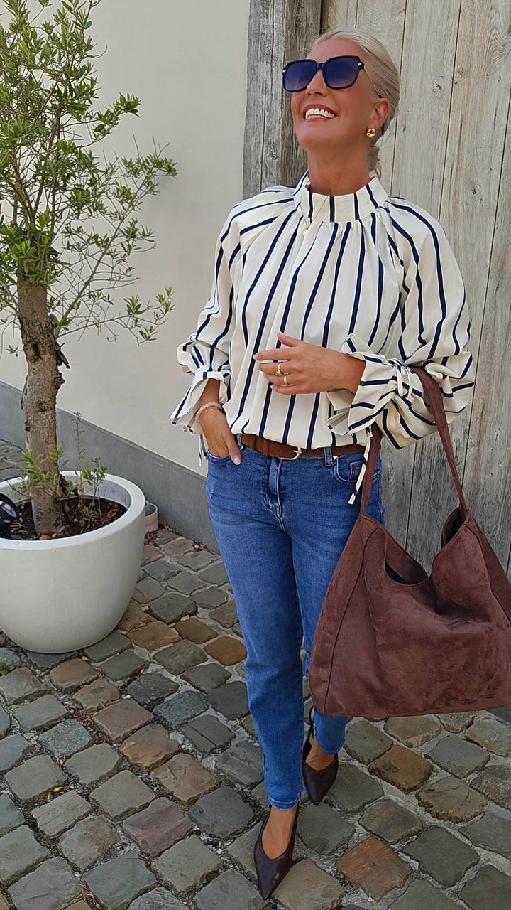 CLÉMENCE blouse navy