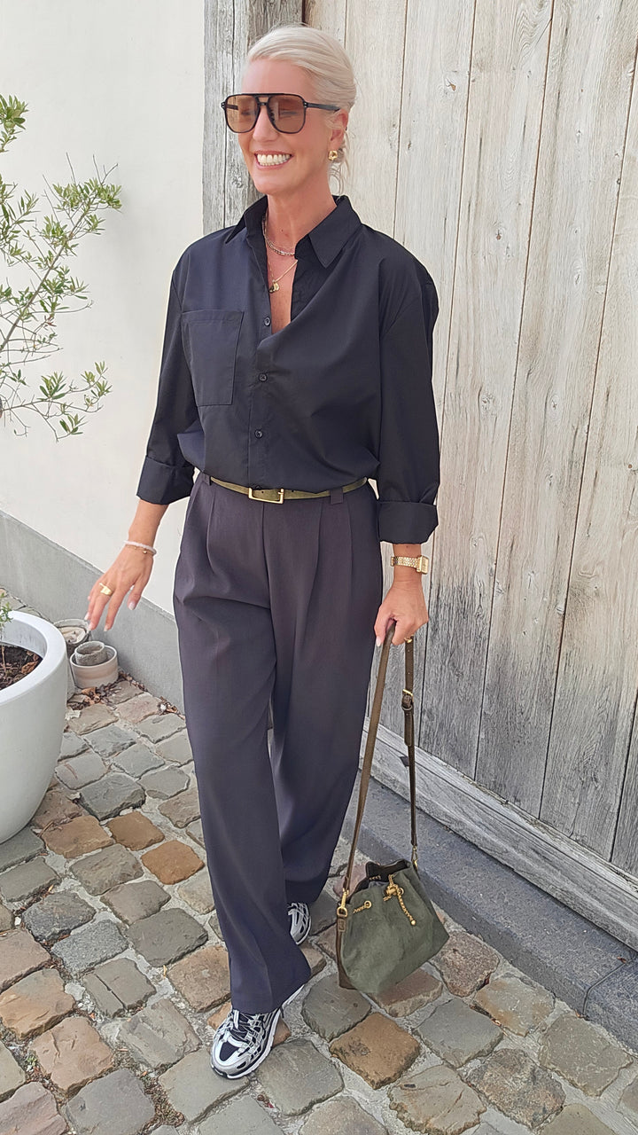 MÉGANE tailored pants dark grey