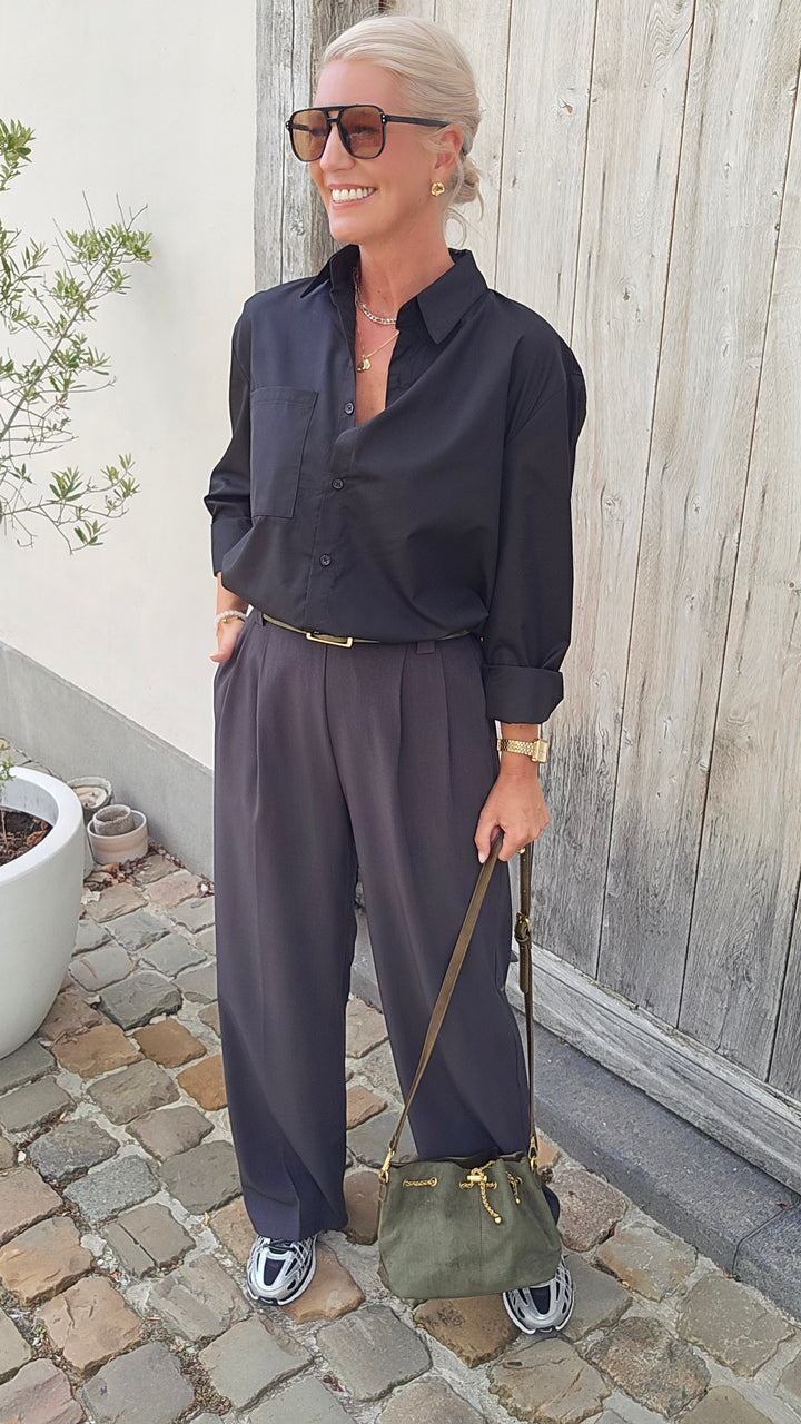 MÉGANE tailored pants dark grey