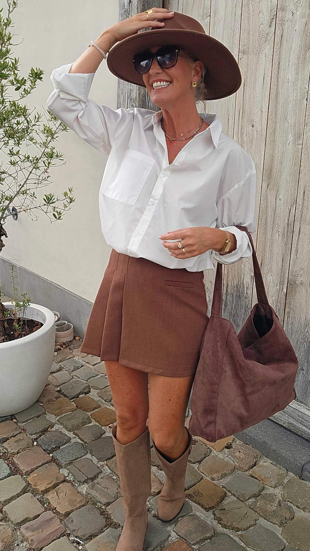 LOUIZE cotton shirt white